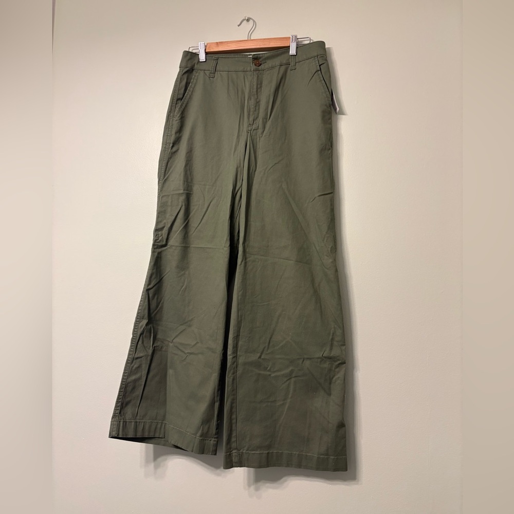 GAP Women's Olive Wide-Leg Pants